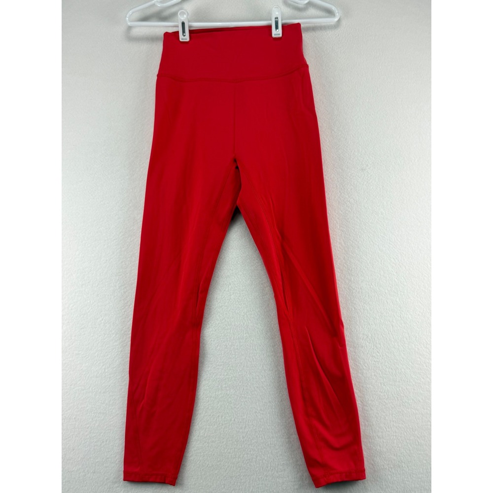 ACTA Wear Leggings Womens Small‎ Red High Waisted Activewear Yoga Pants